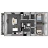 2 Bedroom, 2 Bathroom 1189 SF